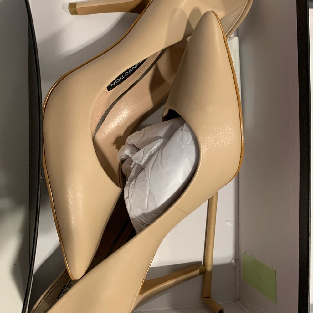 French Connection Brand - 4” heel nude color pumps